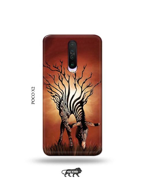 tweakymod designer printed hard case | zebra back cover compatible with poco x2 - 19078744 - Very Small Image - 1