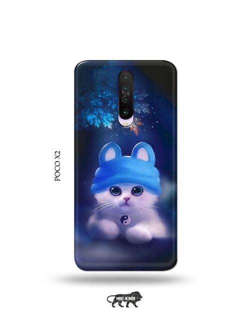 tweakymod designer printed hard case | cute cat back cover compatible with poco x2 - 19078751 - Very Small Image - 1