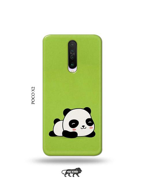 tweakymod designer printed hard case | lazy panda back cover compatible with poco x2 - 19078759 - Very Small Image - 1