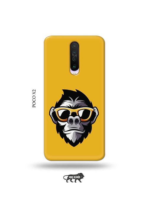 tweakymod designer printed hard case | cool monkey back cover compatible with poco x2 - 19078761 - Very Small Image - 1