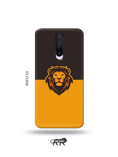 tweakymod designer printed hard case | minimal lion back cover compatible with poco x2 - 19078764 - Very Small Image - 1