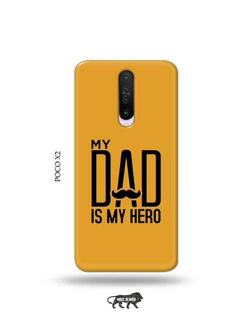 tweakymod designer printed hard case | my dad is my hero back cover compatible with poco x2 - 19078767 - Very Small Image - 1