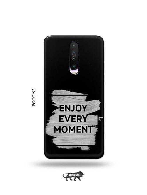 tweakymod designer printed hard case | enjoy every moment back cover compatible with poco x2 - 19078780 - Very Small Image - 1