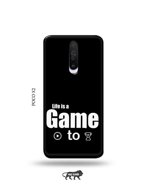 tweakymod designer printed hard case | life is a game paly to win back cover compatible with poco x2 - 19078781 - Very Small Image - 1