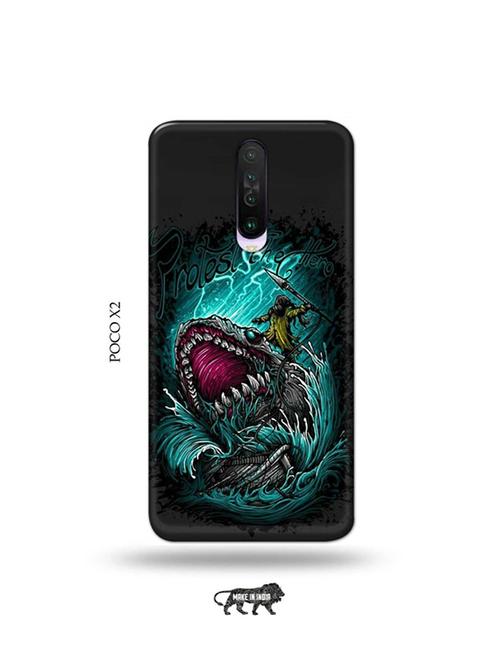 tweakymod designer printed hard case | shark back cover compatible with poco x2 - 19078782 - Very Small Image - 1