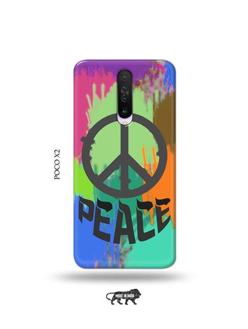 tweakymod designer printed hard case | peace back cover compatible with poco x2 - 19078784 - Very Small Image - 1
