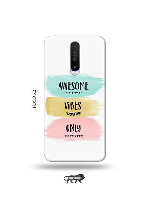 tweakymod designer printed hard case | awesome vibes only back cover compatible with poco x2 - 19078794 - Very Small Image - 1