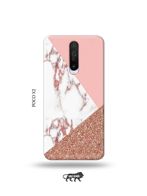 tweakymod designer printed hard case | glitter marble back cover compatible with poco x2 - 19078801 - Very Small Image - 1