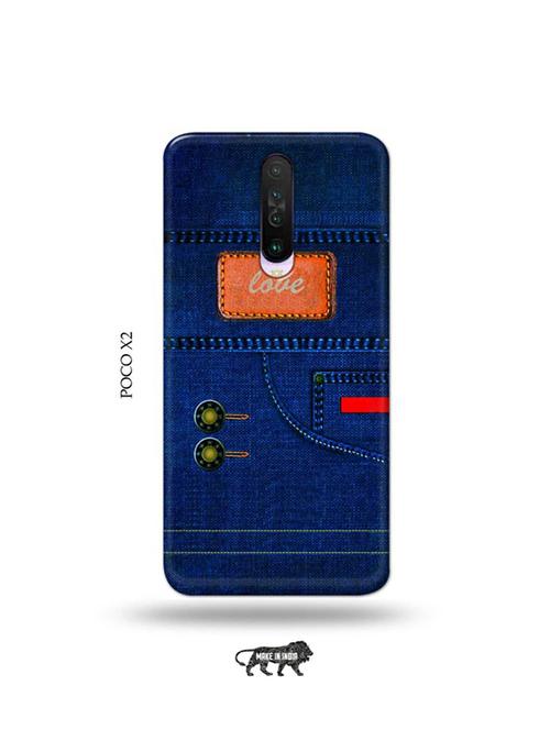 tweakymod designer printed hard case | jeans love back cover compatible with poco x2 - 19078805 - Very Small Image - 1