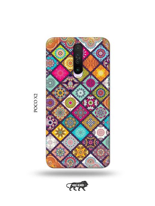 tweakymod designer printed hard case | aztec mix back cover compatible with poco x2 - 19078824 - Very Small Image - 1
