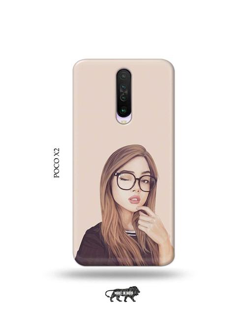 tweakymod designer printed hard case | girl illustration back cover compatible with poco x2 - 19078850 - Very Small Image - 1