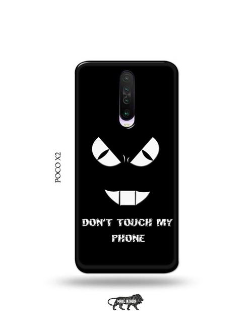 tweakymod designer printed hard case | don't touch my phone back cover compatible with poco x2 - 19078862 - Very Small Image - 1