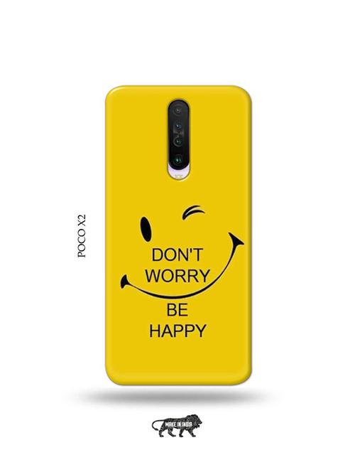tweakymod designer printed hard case | funny face yellow back cover compatible with poco x2 - 19078880 - Very Small Image - 1