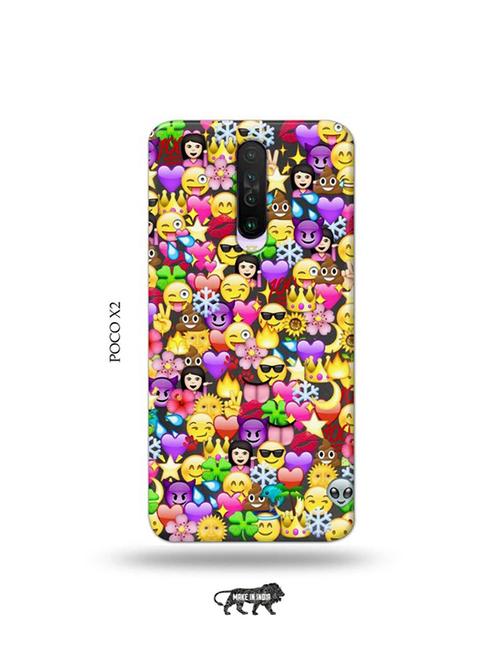 tweakymod designer printed hard case | emojis back cover compatible with poco x2 - 19078888 - Very Small Image - 1