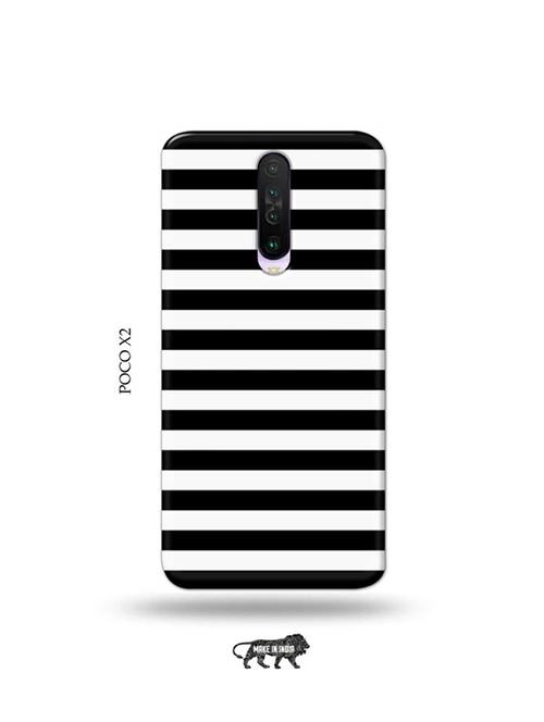 tweakymod designer printed hard case | black strips back cover compatible with poco x2 - 19078890 - Very Small Image - 1