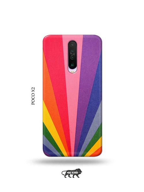 tweakymod designer printed hard case | rainbow strips back cover compatible with poco x2 - 19078892 - Very Small Image - 1