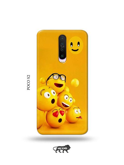 tweakymod designer printed hard case | emoji fall back cover compatible with poco x2 - 19078901 - Very Small Image - 1