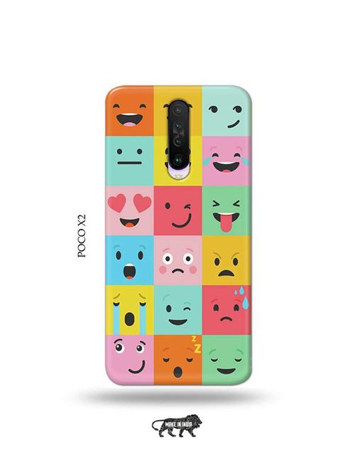 tweakymod designer printed hard case | emojies back cover compatible with poco x2 - 19078909 - Very Small Image - 1