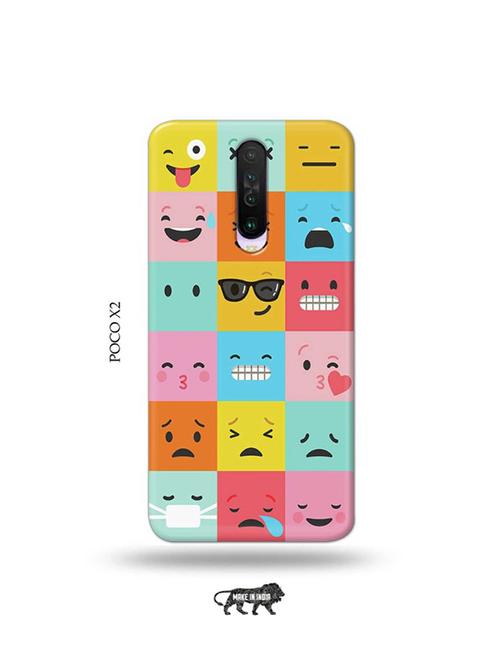 tweakymod designer printed hard case | emojies back cover compatible with poco x2 - 19078910 - Very Small Image - 1