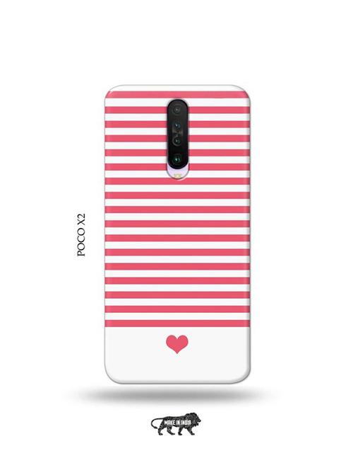 tweakymod designer printed hard case | pink strips back cover compatible with poco x2 - 19078923 - Very Small Image - 1