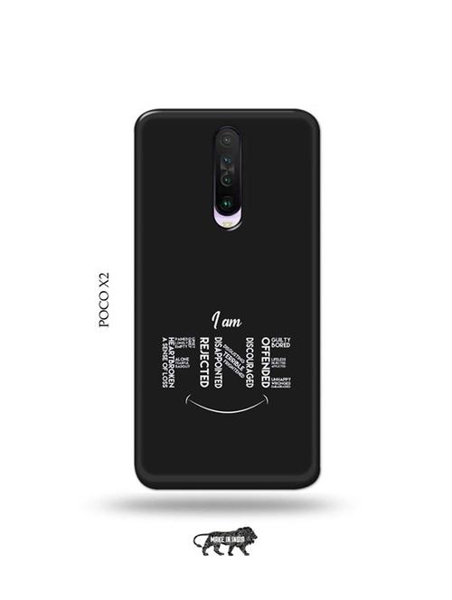 tweakymod designer printed hard case | i am fine back cover compatible with poco x2 - 19078926 - Very Small Image - 1