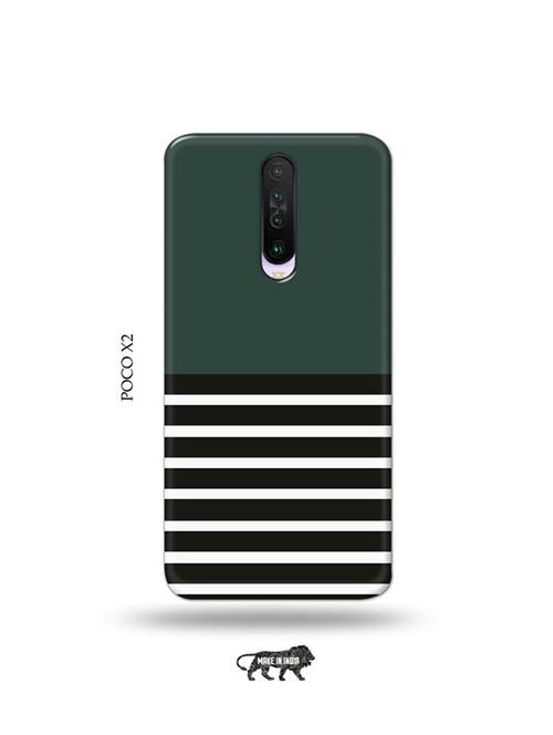 tweakymod designer printed hard case | blue and black strips back cover compatible with poco x2 - 19078931 - Very Small Image - 1