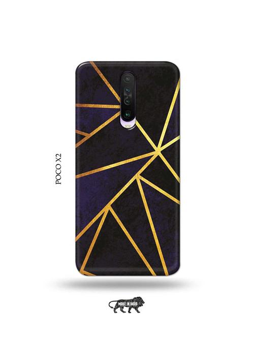 tweakymod designer printed hard case | vertical gold strips back cover compatible with poco x2 - 19078960 - Very Small Image - 1