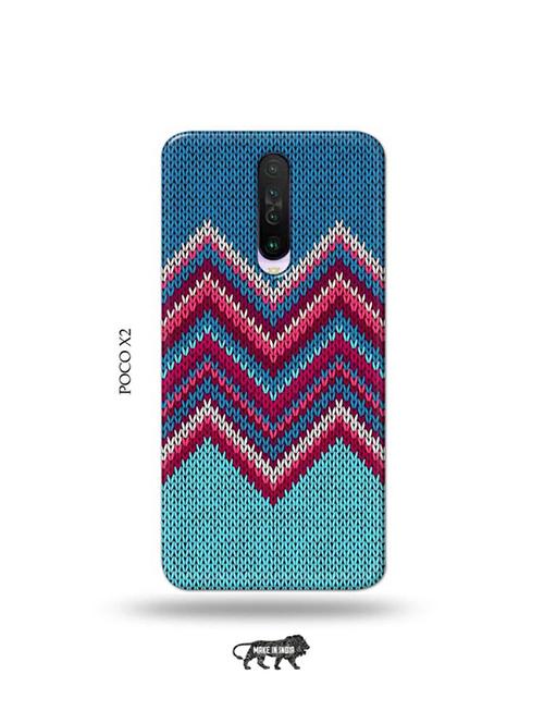 tweakymod designer printed hard case | woolen strips back cover compatible with poco x2 - 19078968 - Very Small Image - 1