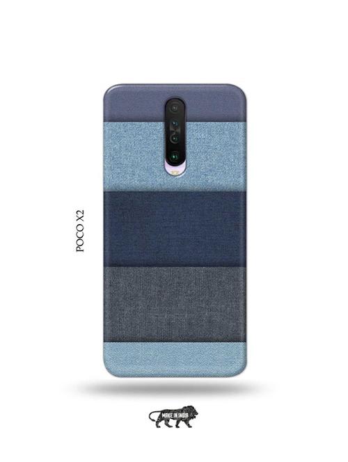 tweakymod designer printed hard case | blue pattern back cover compatible with poco x2 - 19078970 - Very Small Image - 1