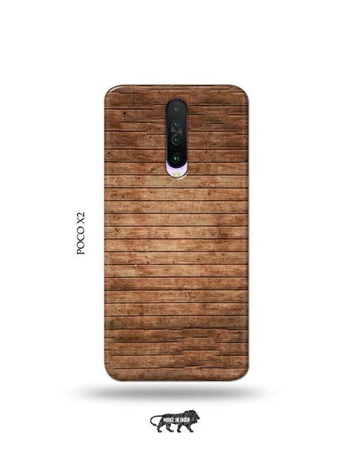 tweakymod designer printed hard case | wooden strips back cover compatible with poco x2 - 19078971 - Very Small Image - 1