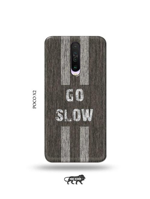 tweakymod designer printed hard case | go slow back cover compatible with poco x2 - 19078972 - Very Small Image - 1
