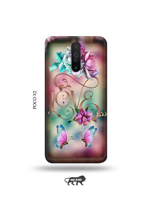 tweakymod designer printed hard case | floral love back cover compatible with poco x2 - 19078975 - Very Small Image - 1