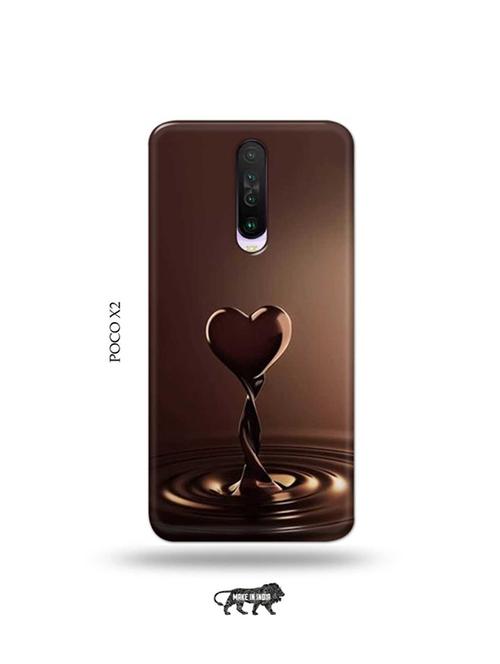 tweakymod designer printed hard case | chocolate heart back cover compatible with poco x2 - 19078990 - Very Small Image - 1