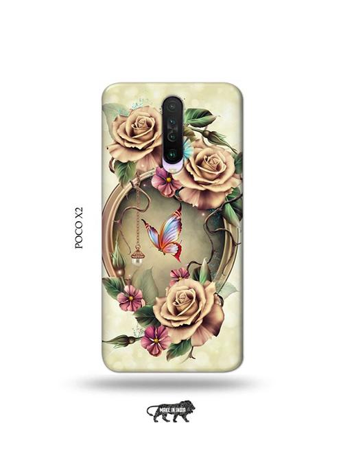 tweakymod designer printed hard case | floral back cover compatible with poco x2 - 19079006 - Very Small Image - 1