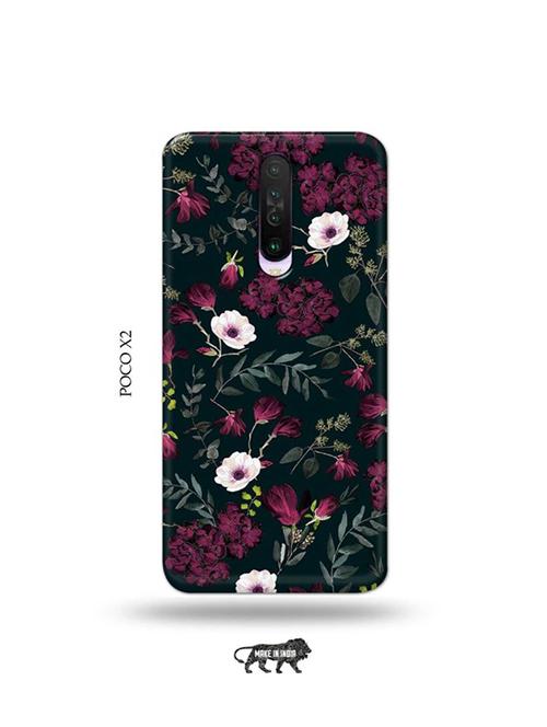 tweakymod designer printed hard case | flowers back cover compatible with poco x2 - 19079030 - Very Small Image - 1