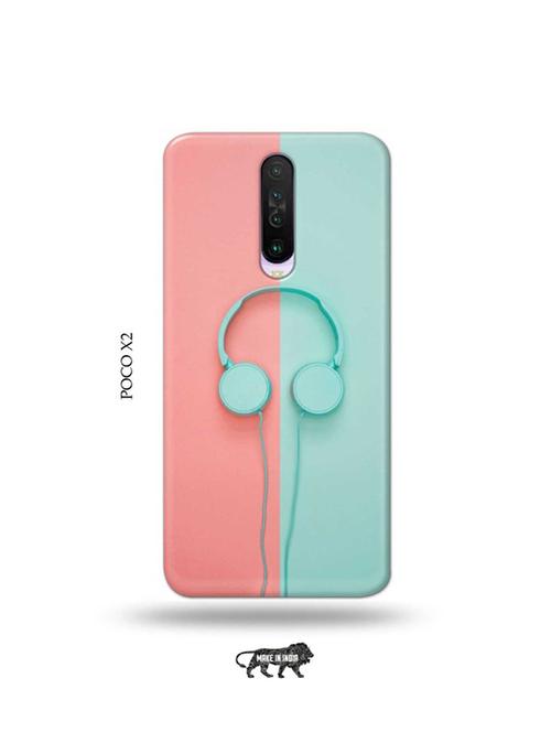 tweakymod designer printed hard case | hipster headset back cover compatible with poco x2 - 19079064 - Very Small Image - 1