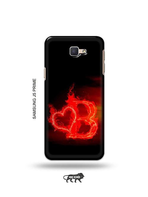 tweakymod designer printed hard case | fire heart letter b back cover compatible with samsung j5 prime - 19079159 - Very Small Image - 1