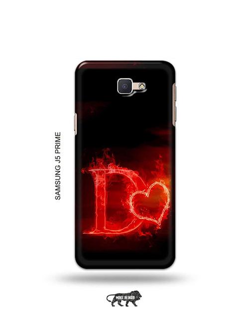 tweakymod designer printed hard case | fire heart letter d back cover compatible with samsung j5 prime - 19079164 - Very Small Image - 1