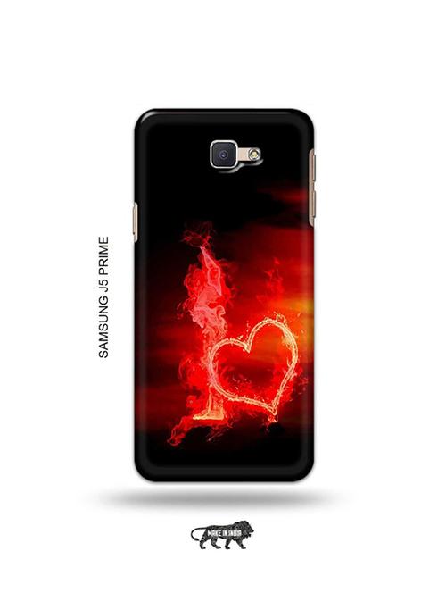 tweakymod designer printed hard case | fire heart letter i back cover compatible with samsung j5 prime - 19079172 - Very Small Image - 1