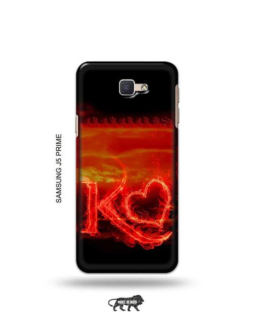 tweakymod designer printed hard case | fire heart letter k back cover compatible with samsung j5 prime - 19079174 - Very Small Image - 1