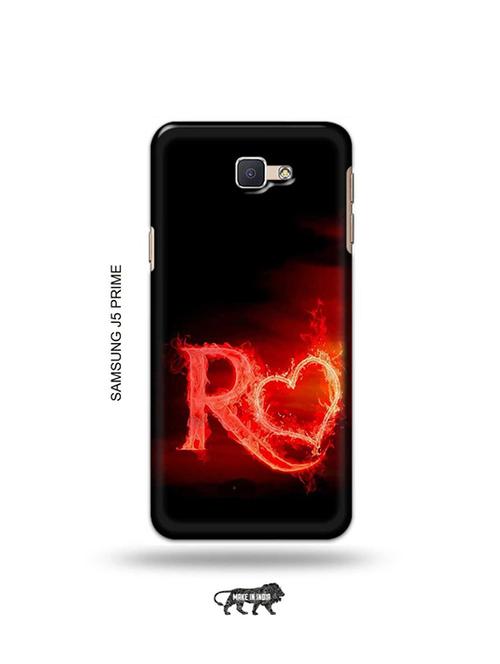 tweakymod designer printed hard case | fire heart letter r back cover compatible with samsung j5 prime - 19079191 - Very Small Image - 1