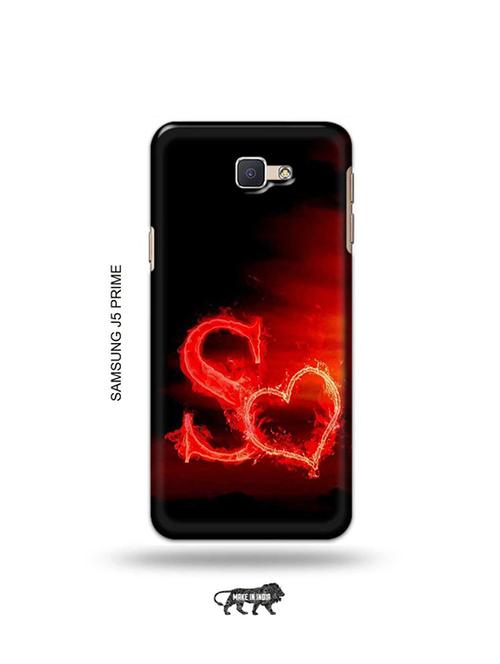 tweakymod designer printed hard case | fire heart letter s back cover compatible with samsung j5 prime - 19079193 - Very Small Image - 1