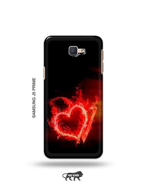 tweakymod designer printed hard case | fire heart letter v back cover compatible with samsung j5 prime - 19079198 - Very Small Image - 1