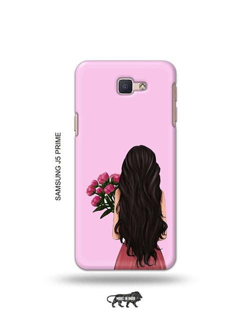 tweakymod designer printed hard case | girl with flowers back cover compatible with samsung j5 prime - 19079303 - Very Small Image - 1