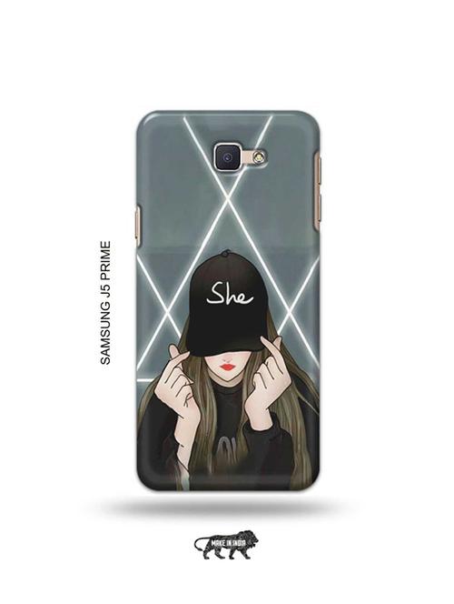 tweakymod designer printed hard case | she cap back cover compatible with samsung j5 prime - 19079305 - Very Small Image - 1