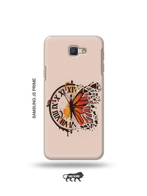 tweakymod designer printed hard case | clock butterfly back cover compatible with samsung j5 prime - 19079401 - Very Small Image - 1