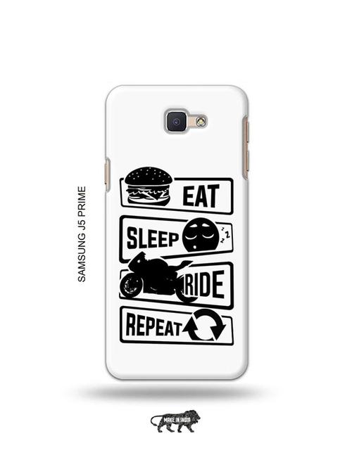 tweakymod designer printed hard case | eat sleep ride repeat back cover compatible with samsung j5 prime - 19079470 - Very Small Image - 1