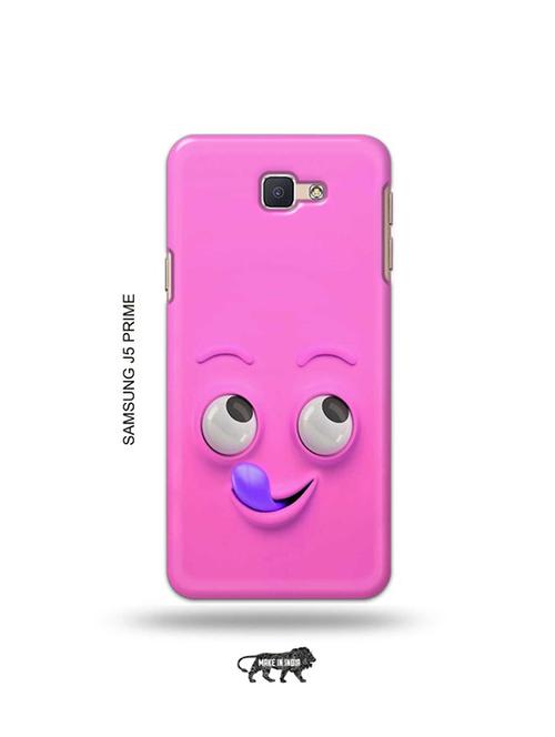 tweakymod designer printed hard case | yummy face pink back cover compatible with samsung j5 prime - 19079553 - Very Small Image - 1