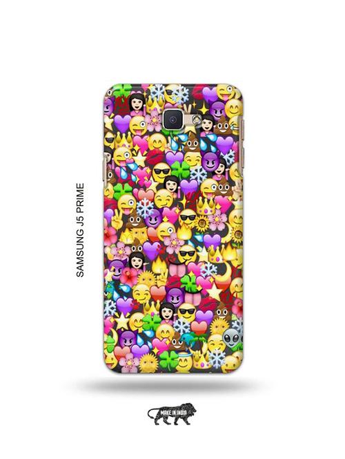 tweakymod designer printed hard case | emojis back cover compatible with samsung j5 prime - 19079563 - Very Small Image - 1