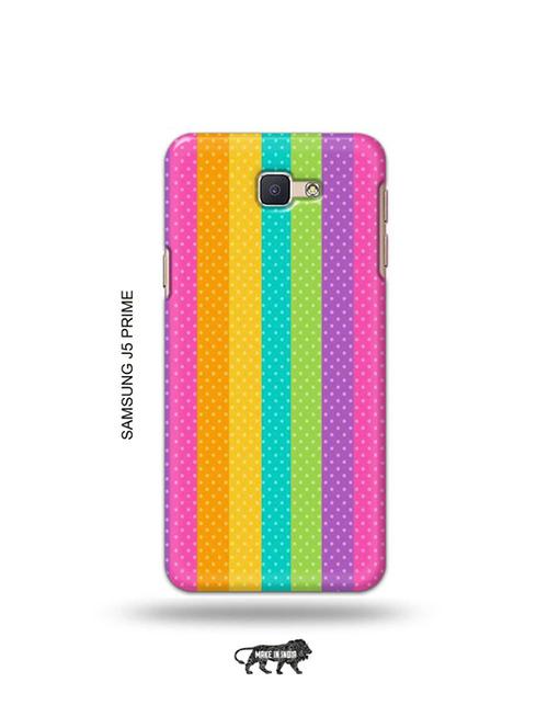 tweakymod designer printed hard case | dotted rainbow back cover compatible with samsung j5 prime - 19079566 - Very Small Image - 1